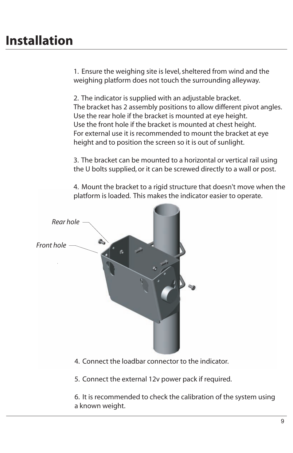 Installation | Digi-Star HORIZON XLS User Manual | Page 9 / 16