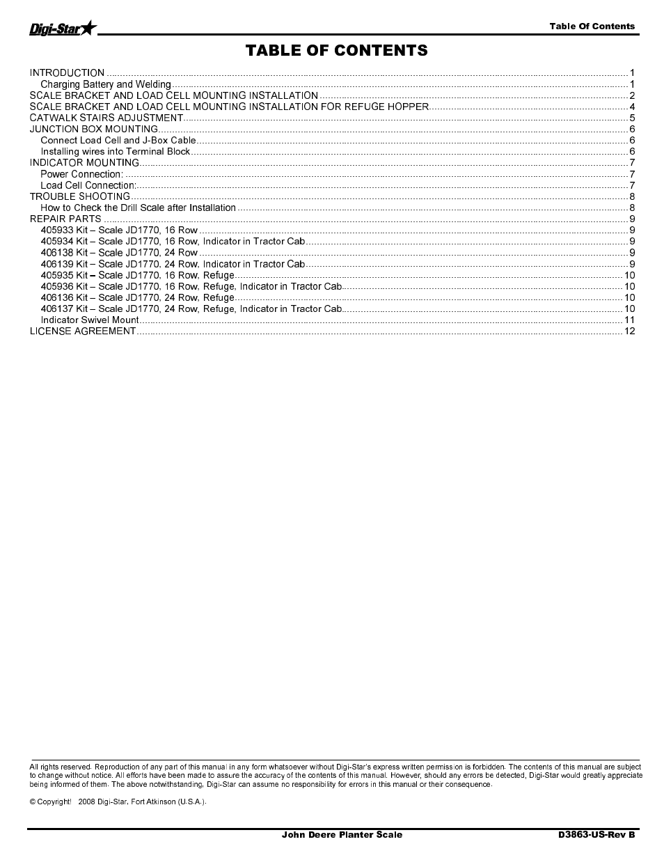 Digi-Star John Deere JD1770 12/16/24 Row CCS User Manual | Page 2 / 14