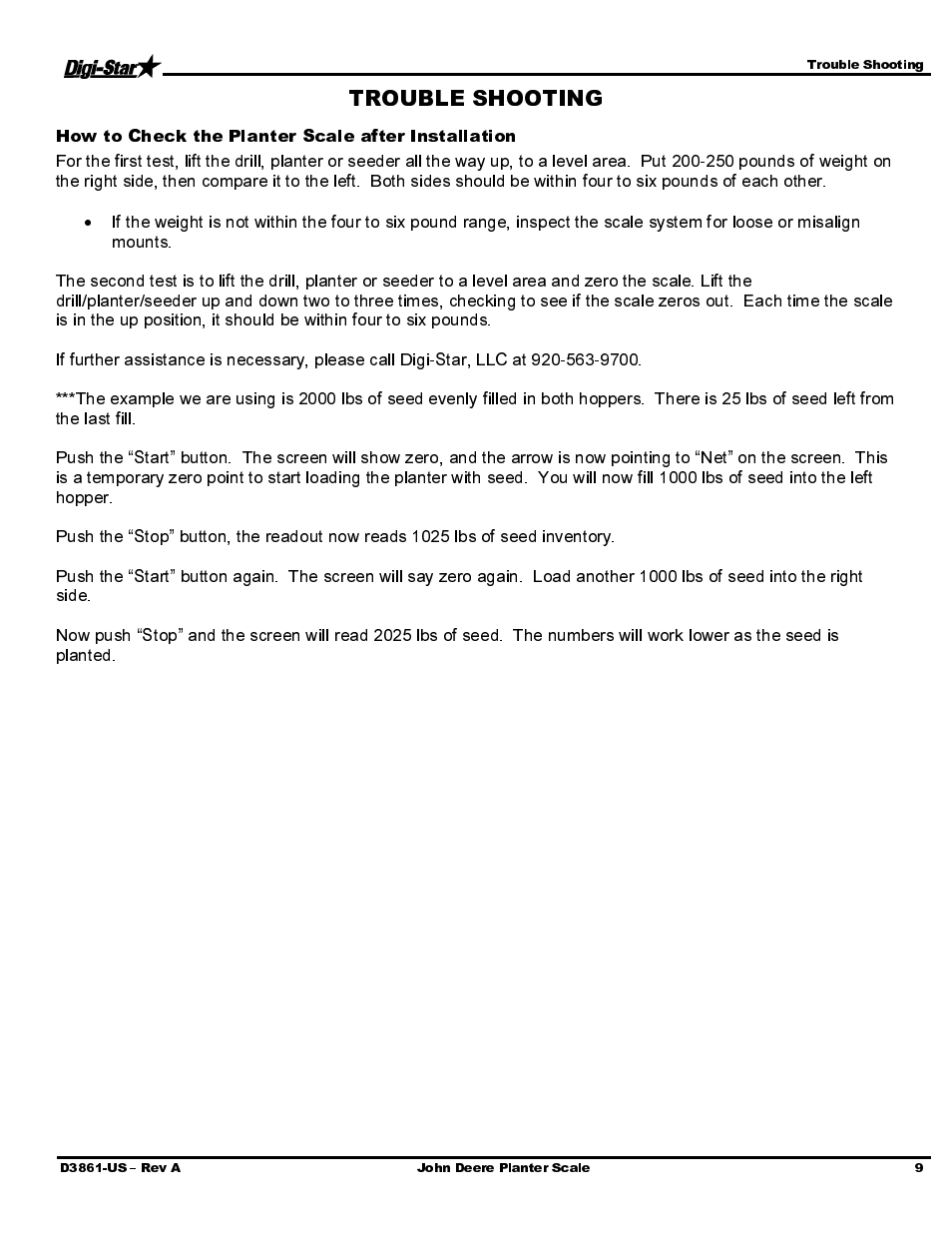 Digi-Star John Deere JD1790 New Style (2004) User Manual | Page 11 / 14