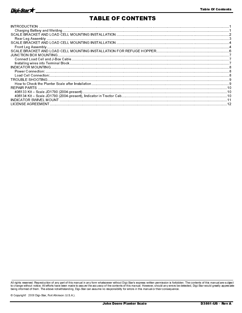 Digi-Star John Deere JD1790 New Style (2004) User Manual | Page 2 / 14