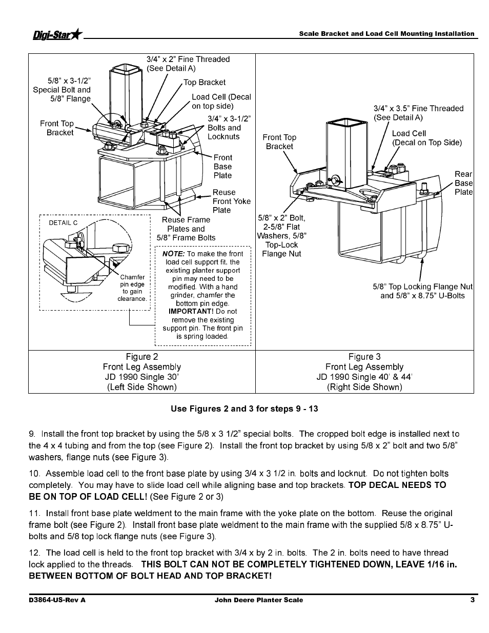 Digi-Star John Deere 1990 CCS Single Rank 30/36/40/44 User Manual | Page 5 / 13
