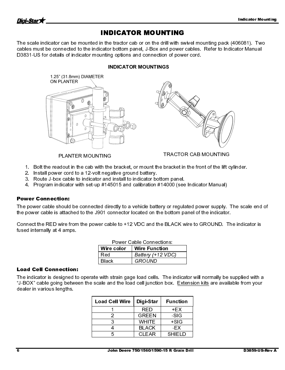 Digi-Star John Deere 750/1560/1590- 15ft Drill User Manual | Page 8 / 13