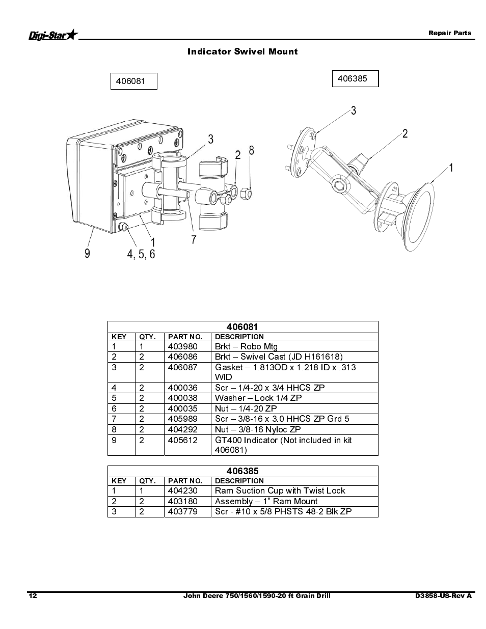Digi-Star John Deere 750/1560/1590- 20ft Drill User Manual | Page 14 / 15