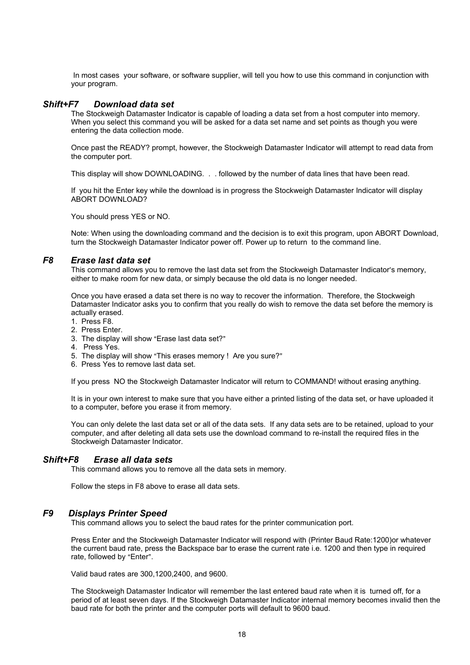 Digi-Star Stockweigh Datamaster Indicator User Manual | Page 18 / 30