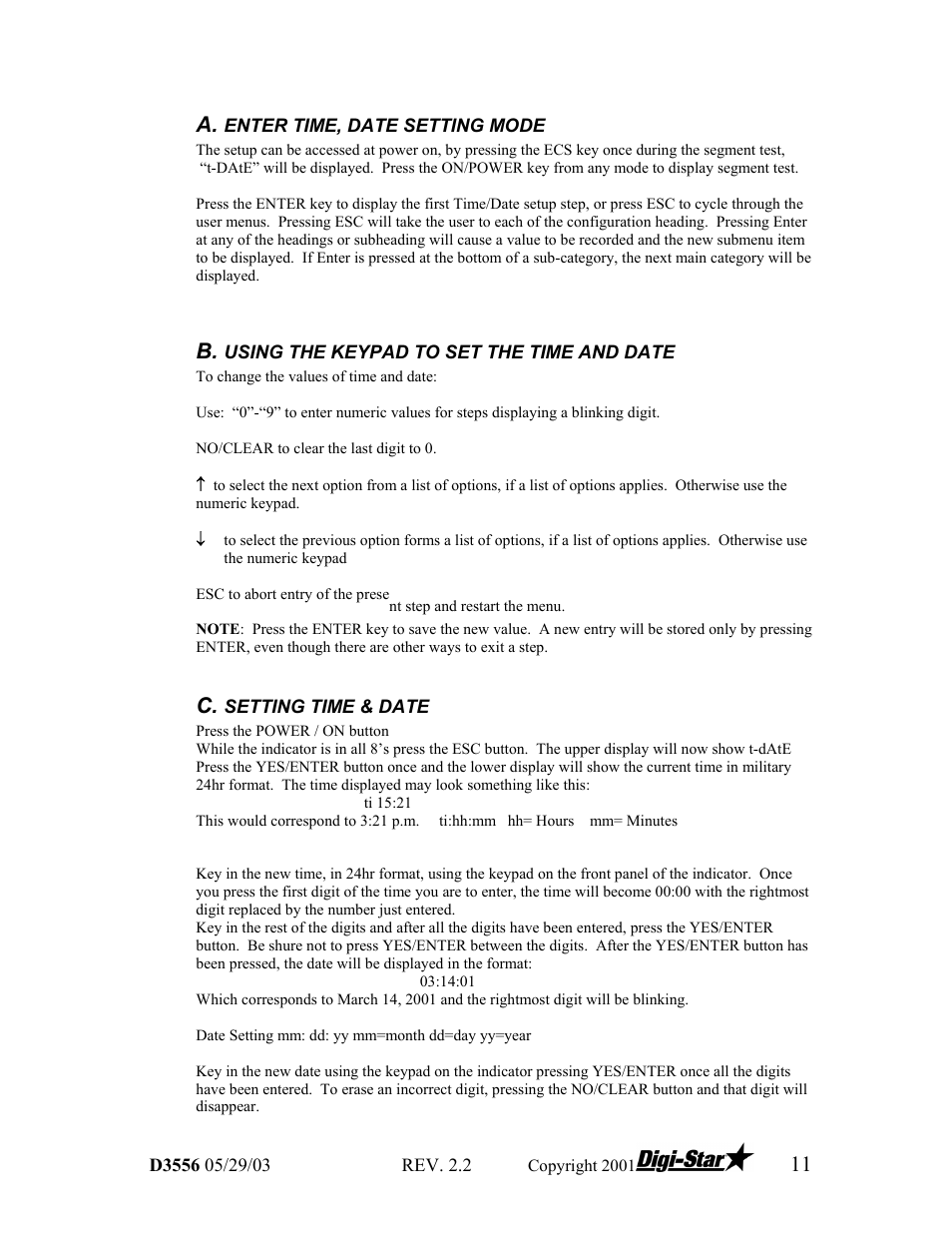 11 a | Digi-Star TCX-1000 SERIES User Manual | Page 11 / 38
