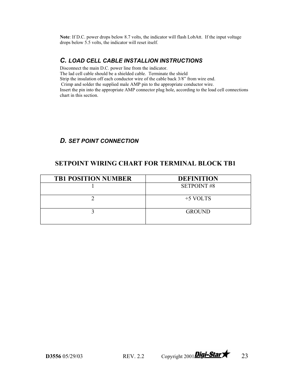 Digi-Star TCX-1000 SERIES User Manual | Page 23 / 38