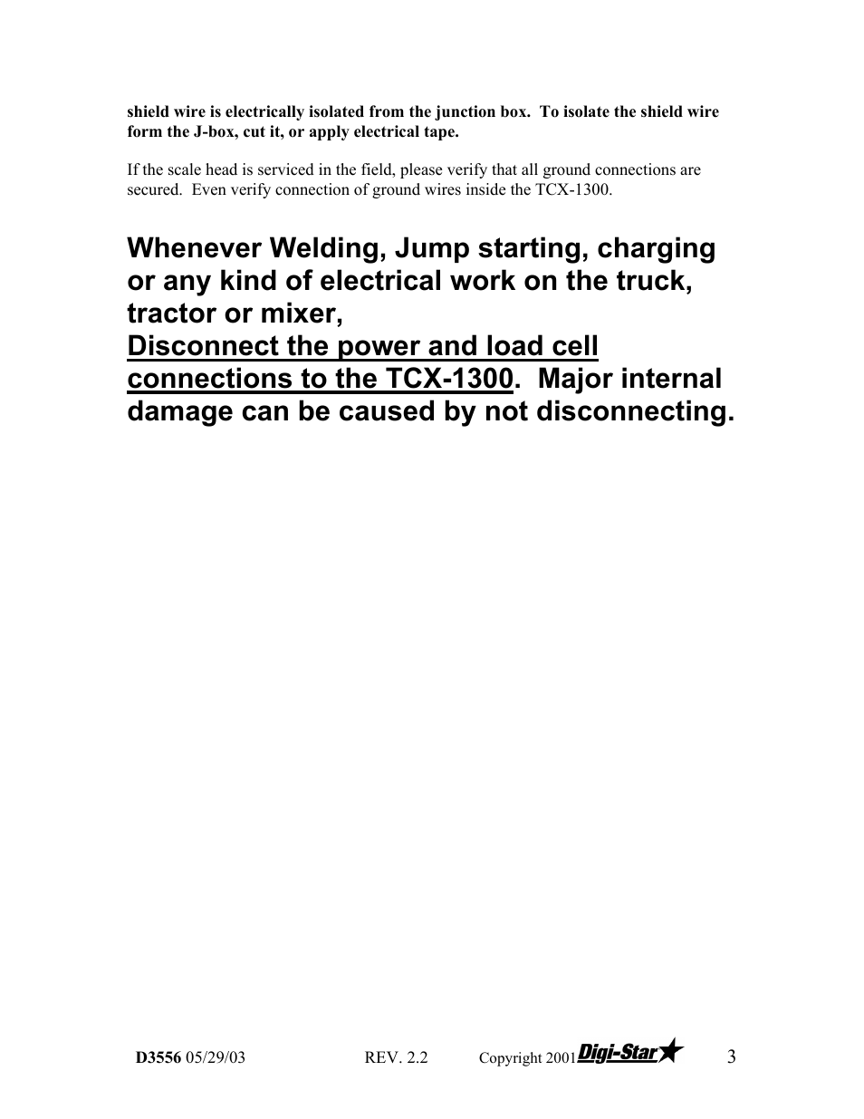 Digi-Star TCX-1000 SERIES User Manual | Page 3 / 38