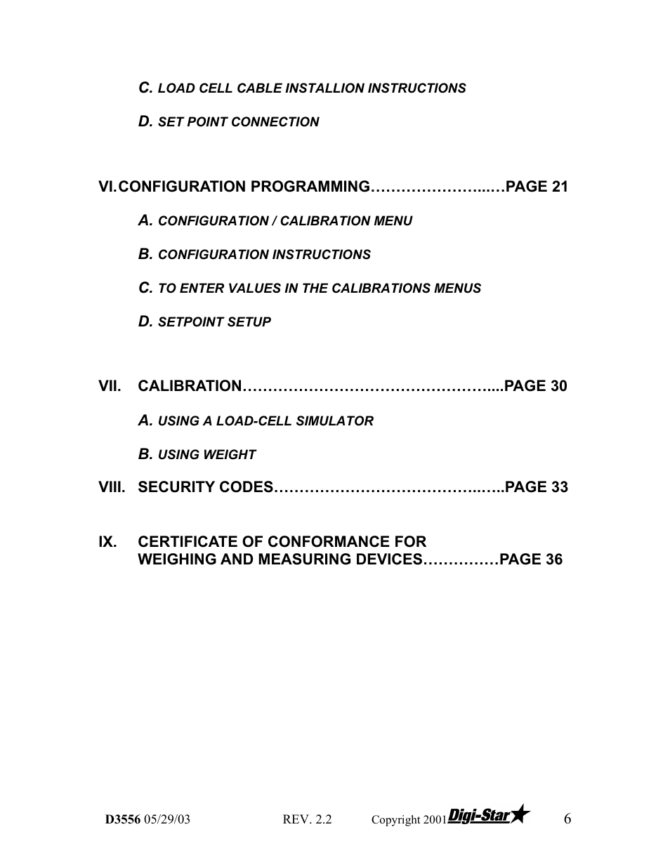 Digi-Star TCX-1000 SERIES User Manual | Page 6 / 38