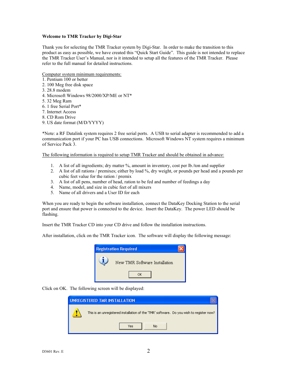Digi-Star TMR Tracker User Manual User Manual | Page 2 / 19