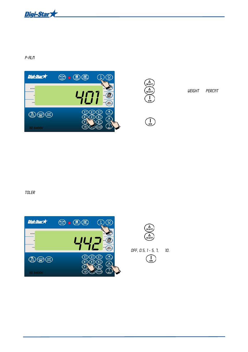 Commonly used direct access numbers, Pre-alarm, Automatically advancing ingredients | Tolerance | Digi-Star EZ3400(V) User Manual | Page 27 / 40