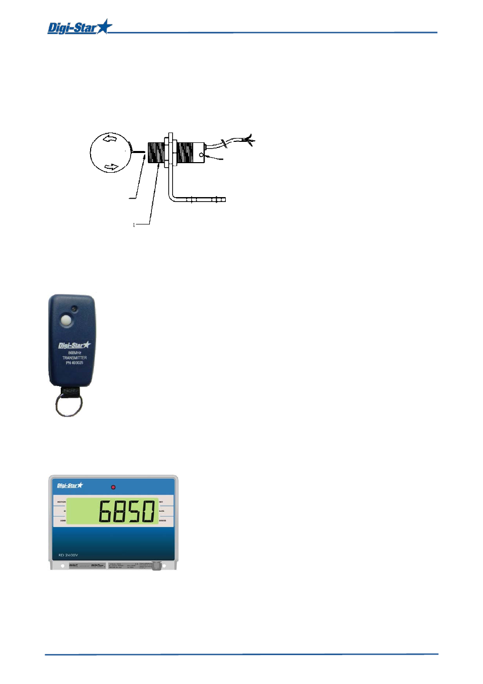 Optional equipment, Rotation counter sensor, Transmitter/receiver | Remote displays | Digi-Star EZ3400(V) User Manual | Page 39 / 40