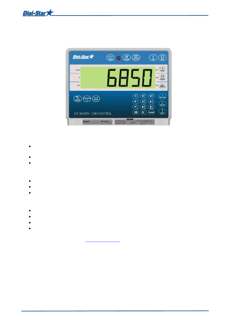 Cab control (wireless) | Digi-Star EZ3400(V) User Manual | Page 5 / 40
