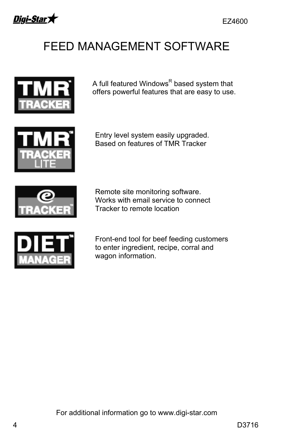 Feed management software | Digi-Star EZ4600 User Manual | Page 4 / 35