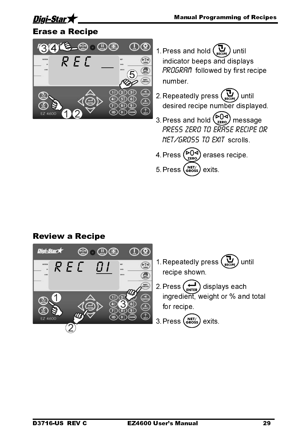 R e c, R e c 0 i | Digi-Star EZ4600 User Manual | Page 33 / 51