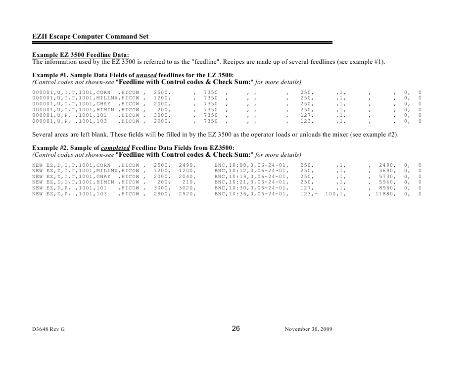 Digi-Star EZII Escape Computer Command Set User Manual | Page 26 / 46