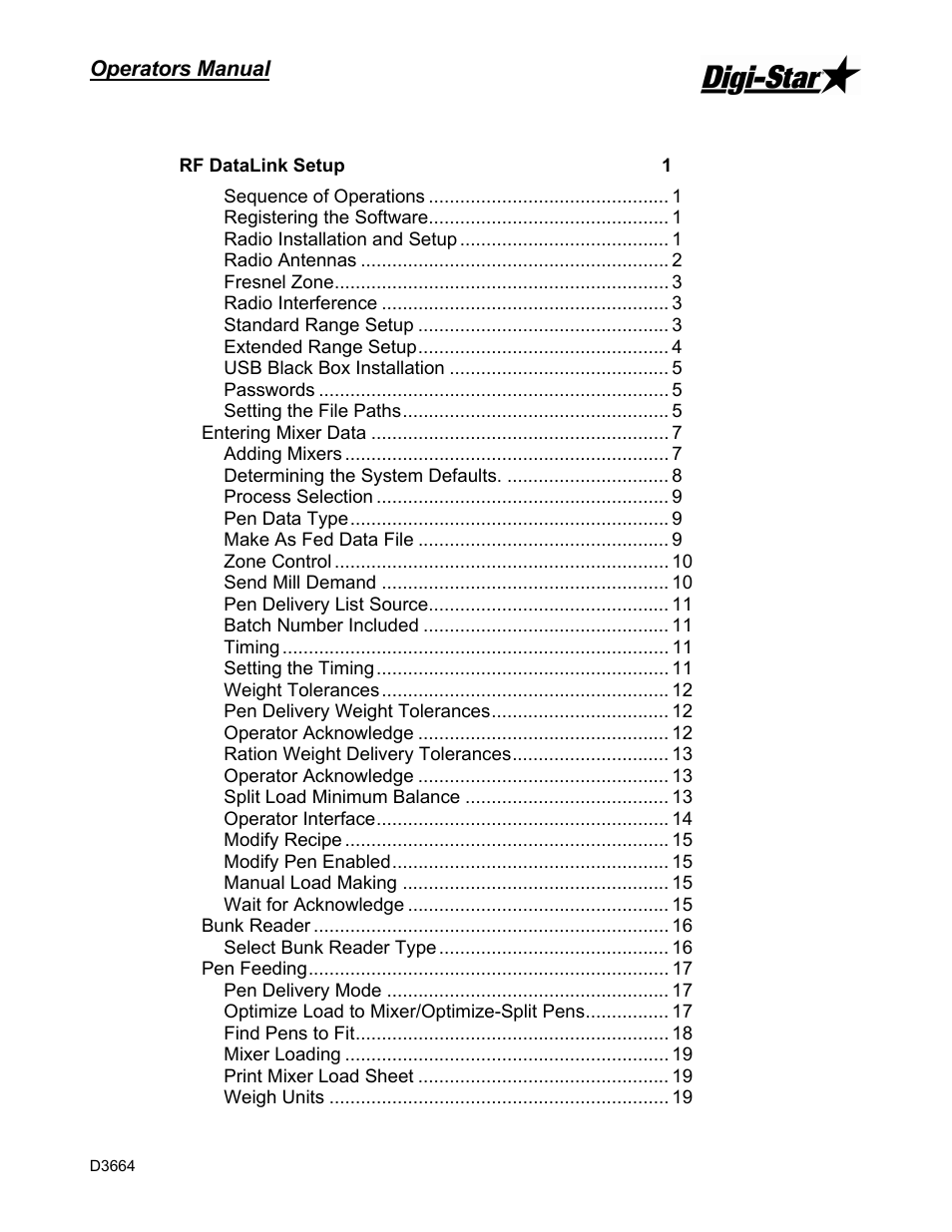 Digi-Star DataLink User Manual | Page 3 / 39