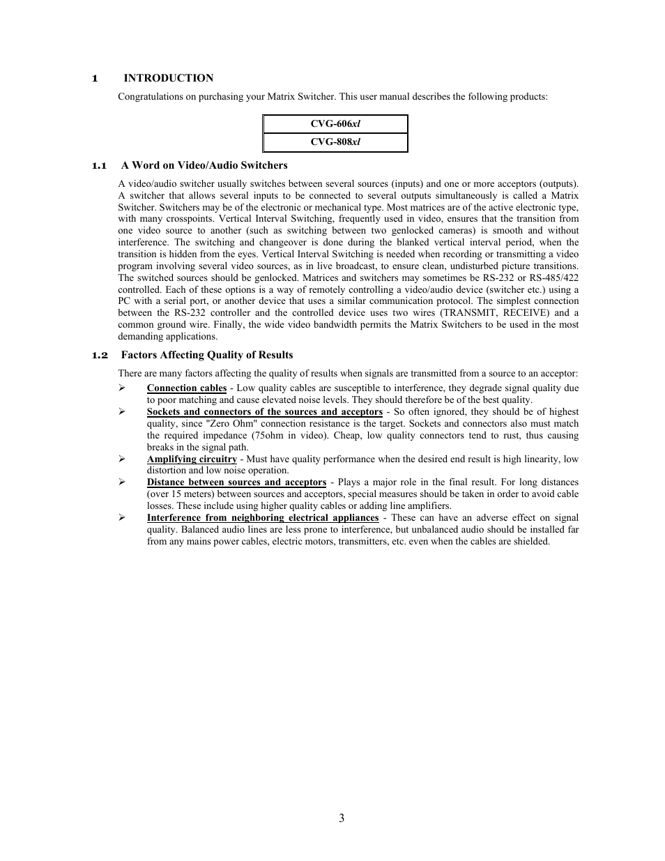 Comprehensive Video CVG-808xl User Manual | Page 4 / 20