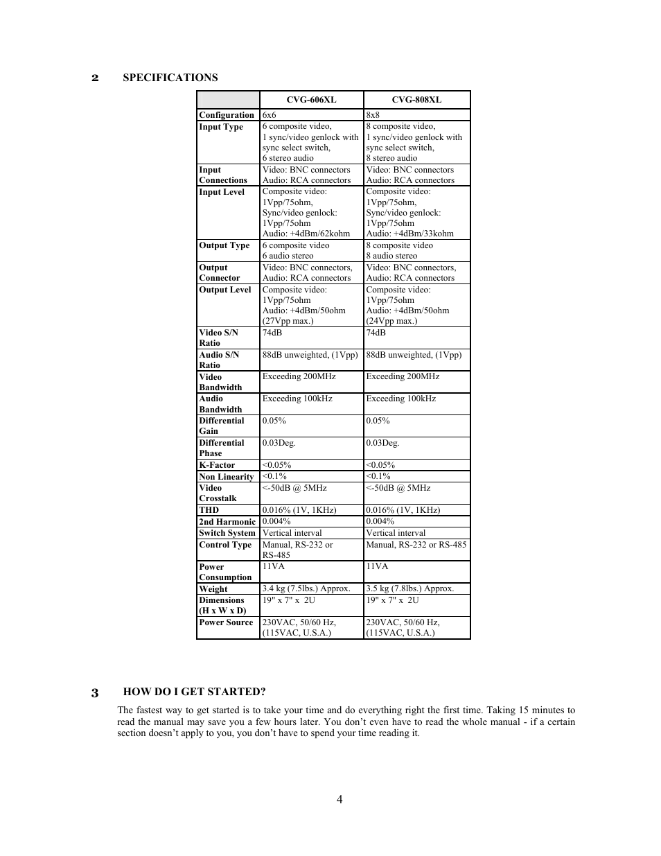 Comprehensive Video CVG-808xl User Manual | Page 5 / 20