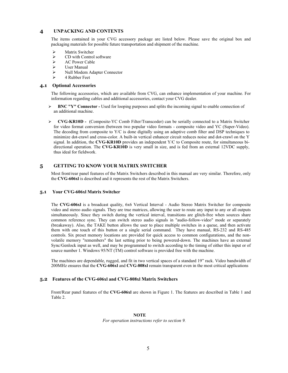 Comprehensive Video CVG-808xl User Manual | Page 6 / 20