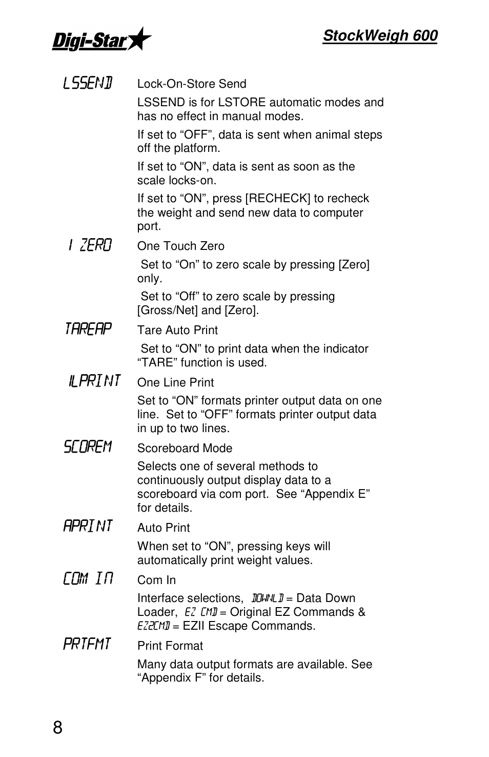 Stockweigh 600 | Digi-Star StockWeigh 600 User Manual | Page 12 / 31