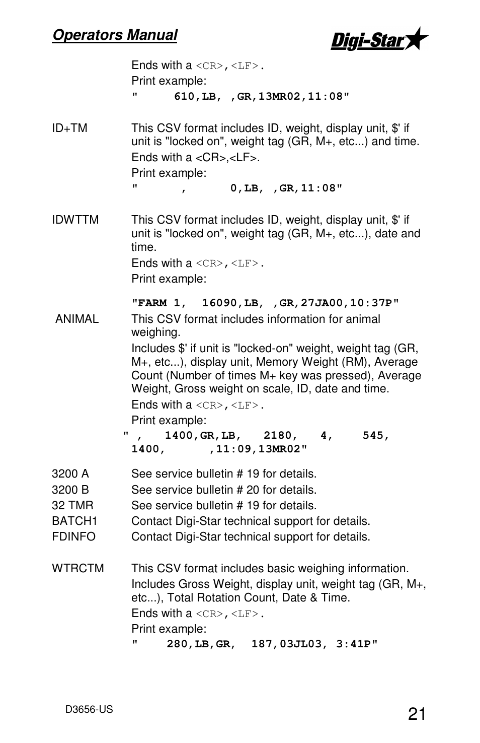 Operators manual | Digi-Star StockWeigh 600 User Manual | Page 25 / 31