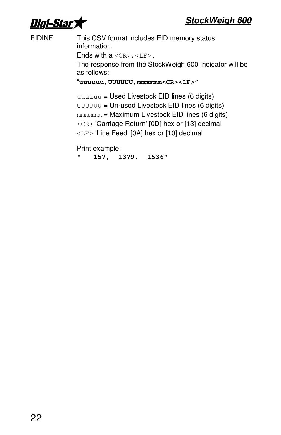 Stockweigh 600 | Digi-Star StockWeigh 600 User Manual | Page 26 / 31