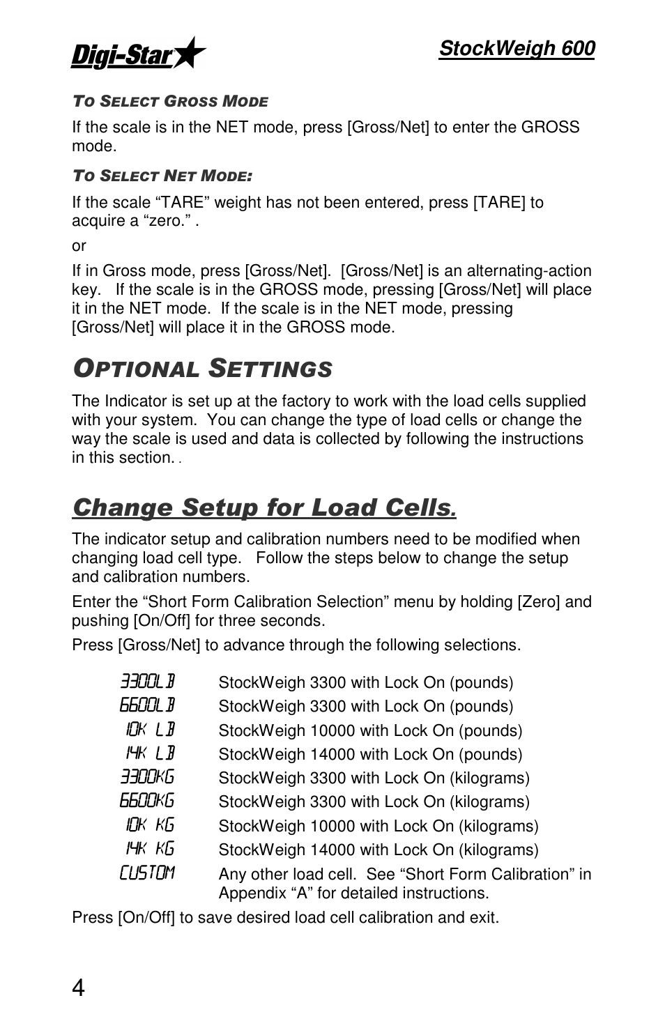 Stockweigh 600 | Digi-Star StockWeigh 600 User Manual | Page 8 / 31