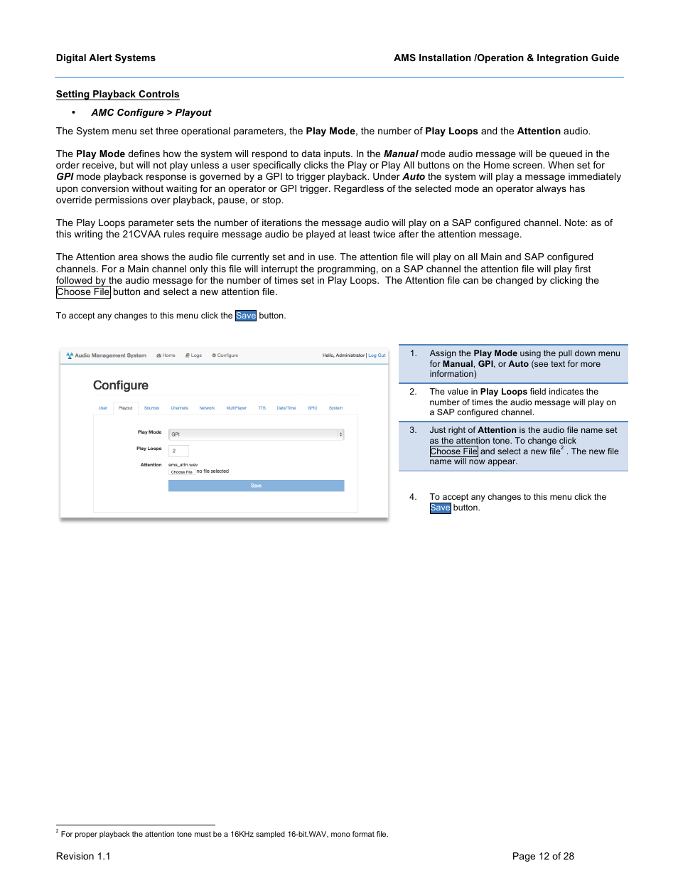 Digital Alert Systems DASAMS User Manual | Page 12 / 28