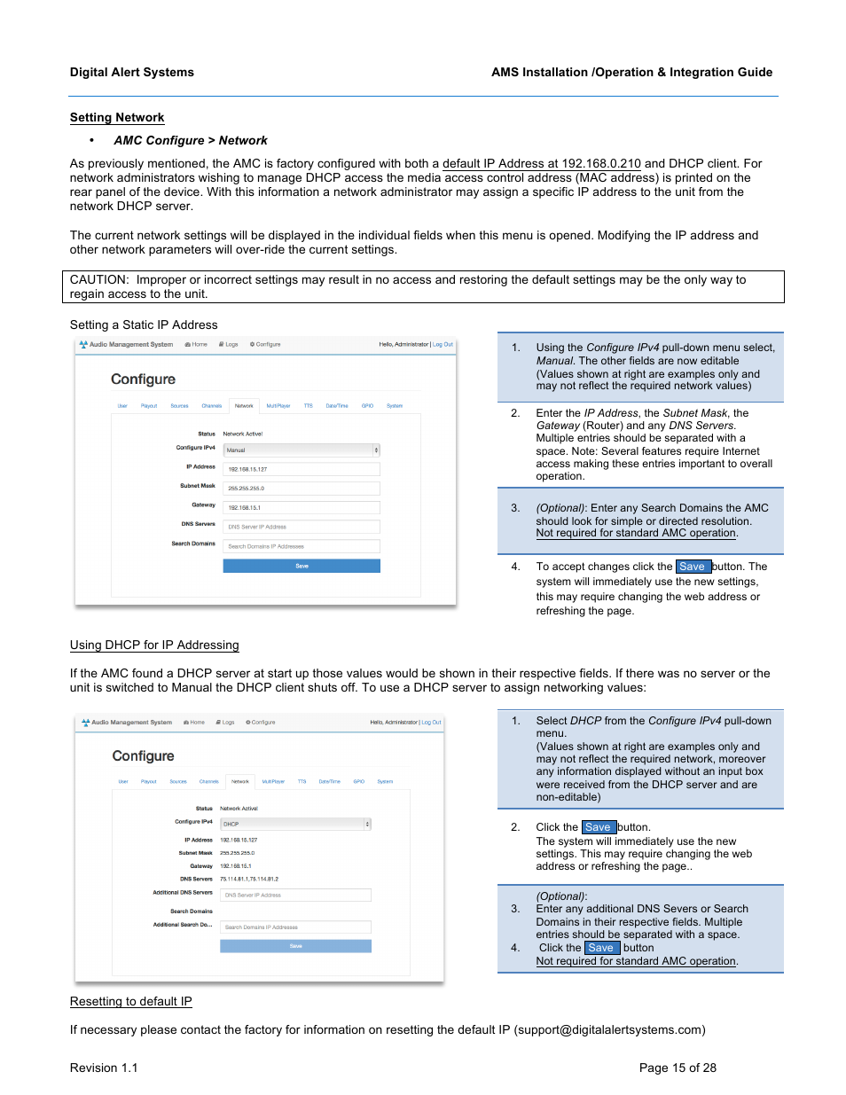 Digital Alert Systems DASAMS User Manual | Page 15 / 28