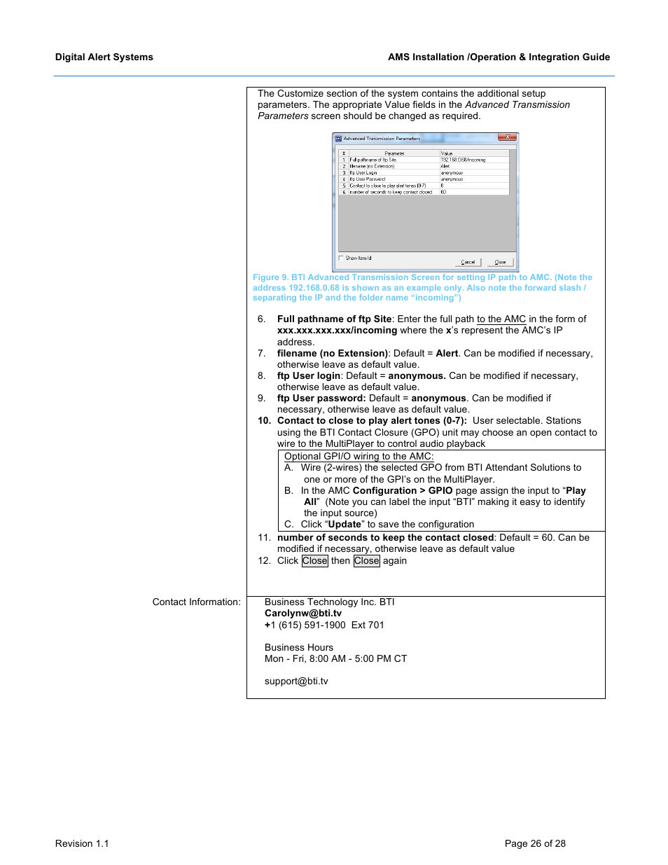 Digital Alert Systems DASAMS User Manual | Page 26 / 28