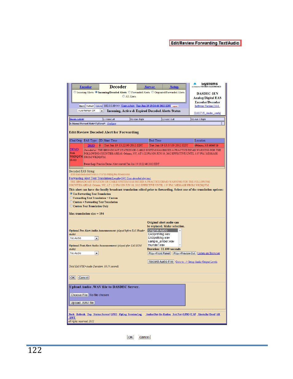 Digital Alert Systems DASDEC-II MANUAL User Manual | Page 128 / 171