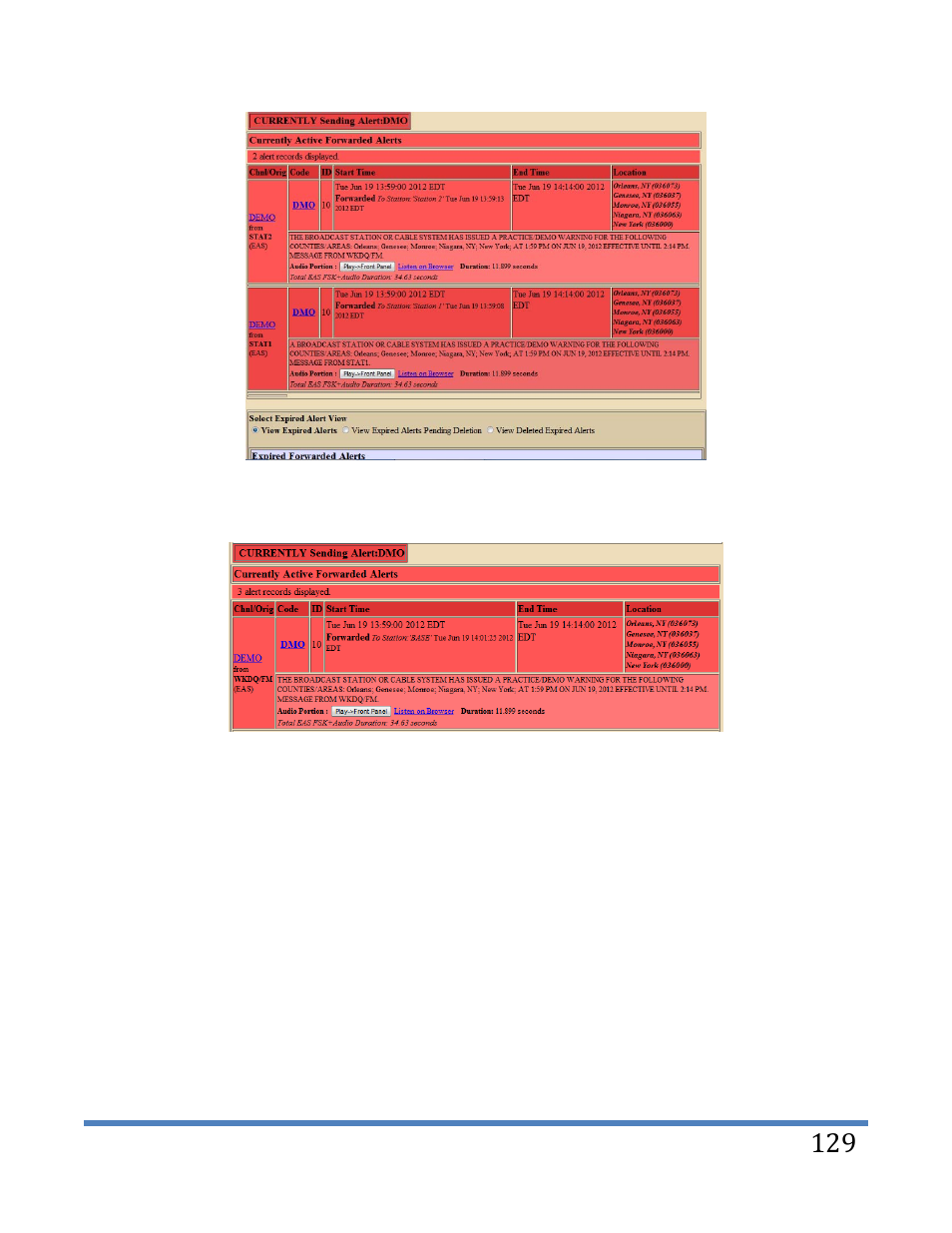 4 originated/forwarded alerts | Digital Alert Systems DASDEC-II MANUAL User Manual | Page 135 / 171