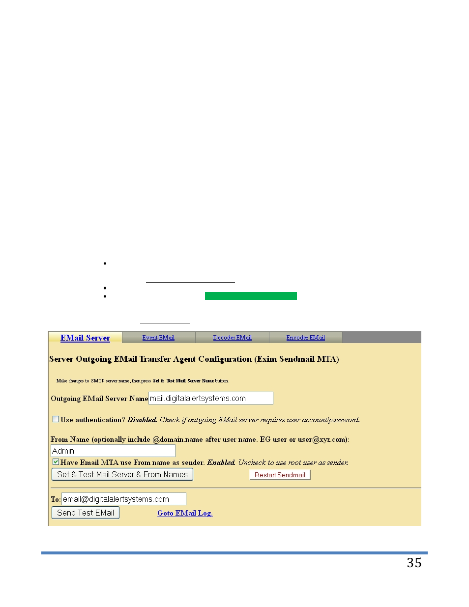 5 setup > email | Digital Alert Systems DASDEC-II MANUAL User Manual | Page 41 / 171