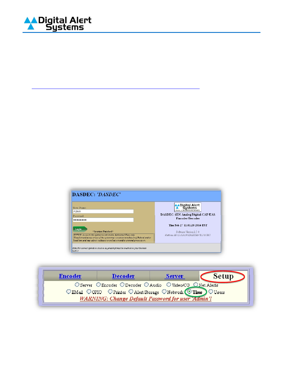 Step 4 – setting the time | Digital Alert Systems DASDEC-II QUICK START UP GUIDE User Manual | Page 18 / 40