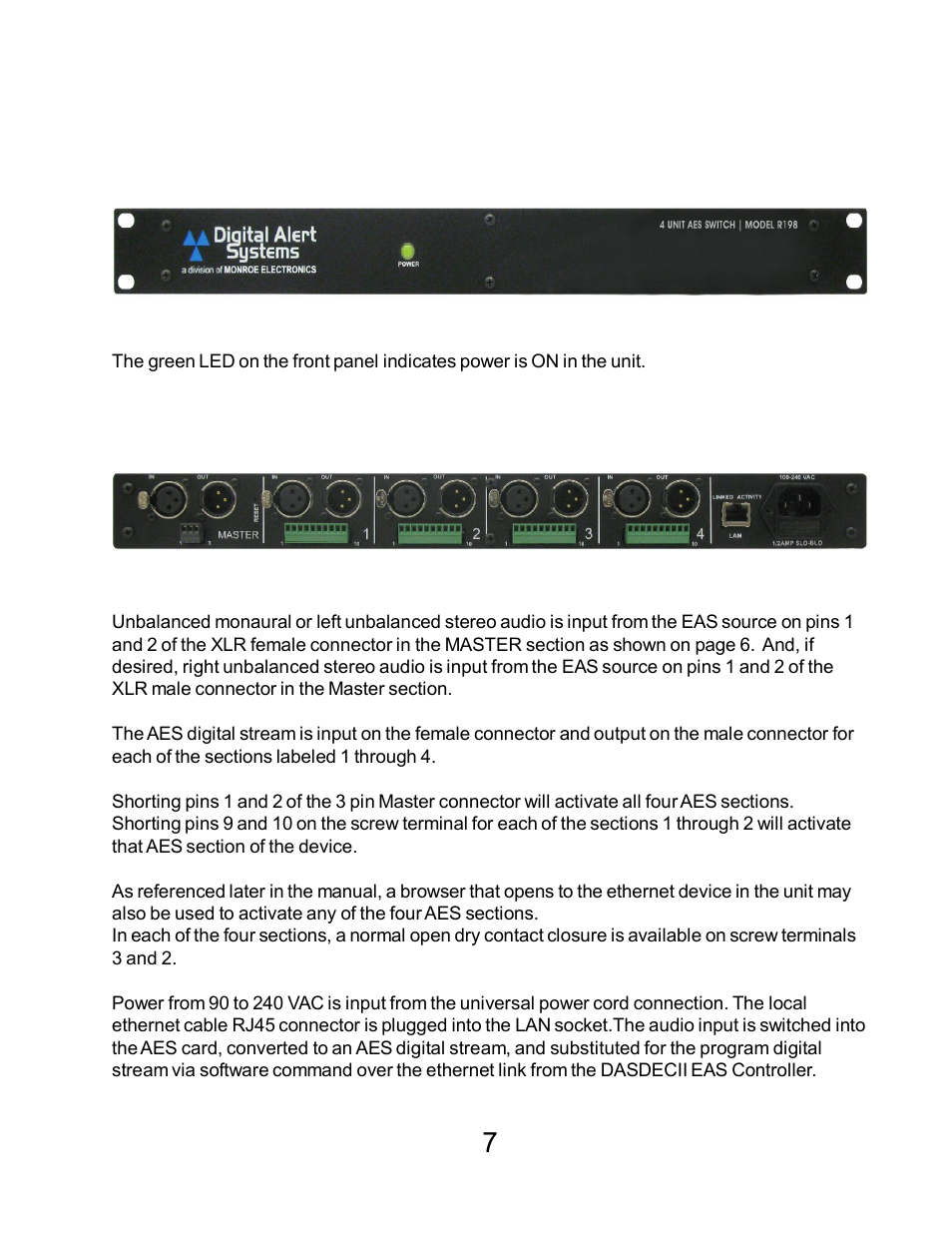 Digital Alert Systems R198 User Manual | Page 7 / 13