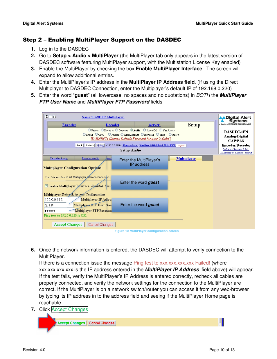 Digital Alert Systems MultiPlayer User Manual | Page 10 / 13