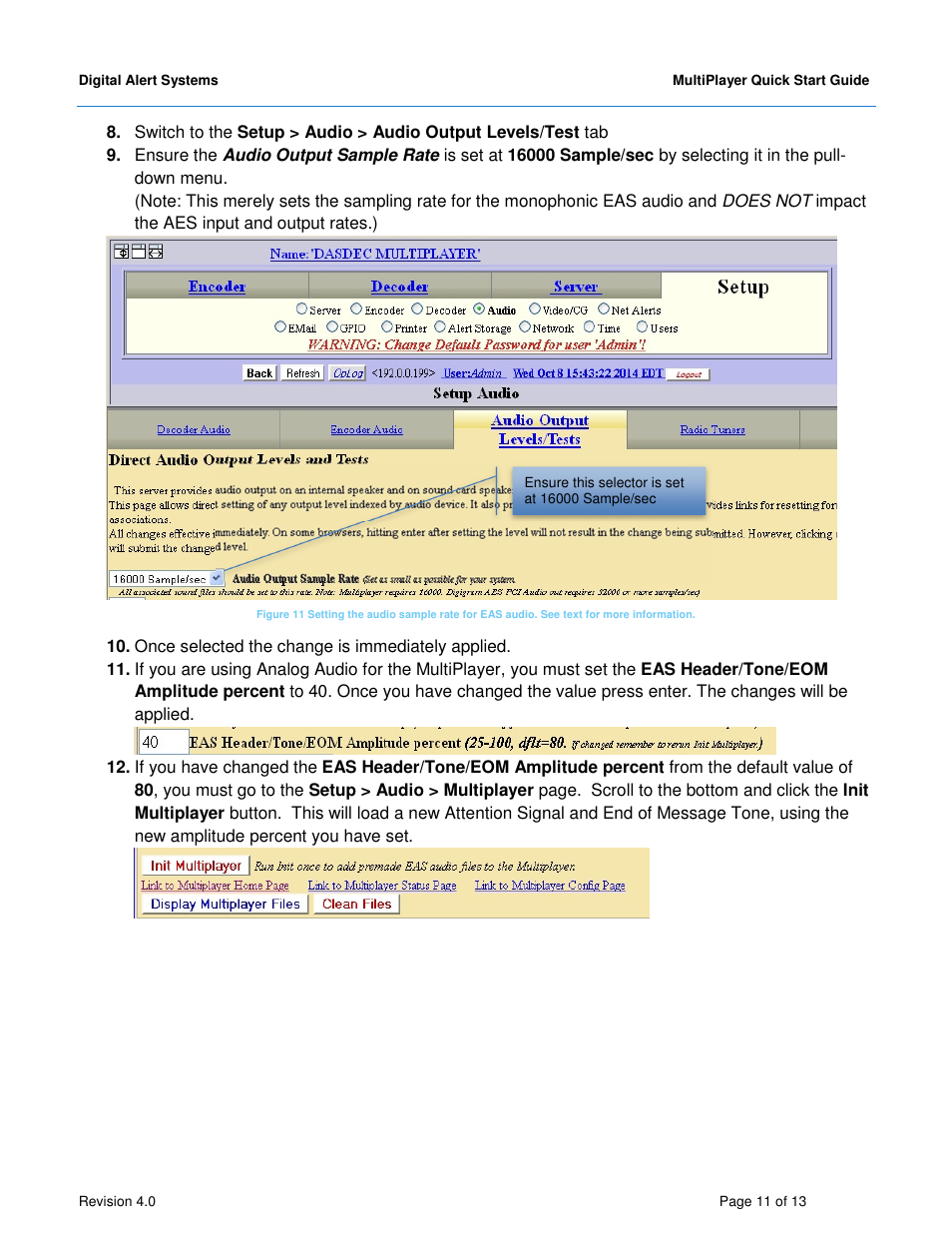 Digital Alert Systems MultiPlayer User Manual | Page 11 / 13