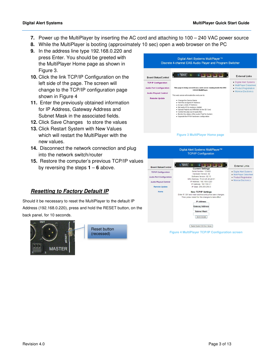 Digital Alert Systems MultiPlayer User Manual | Page 3 / 13