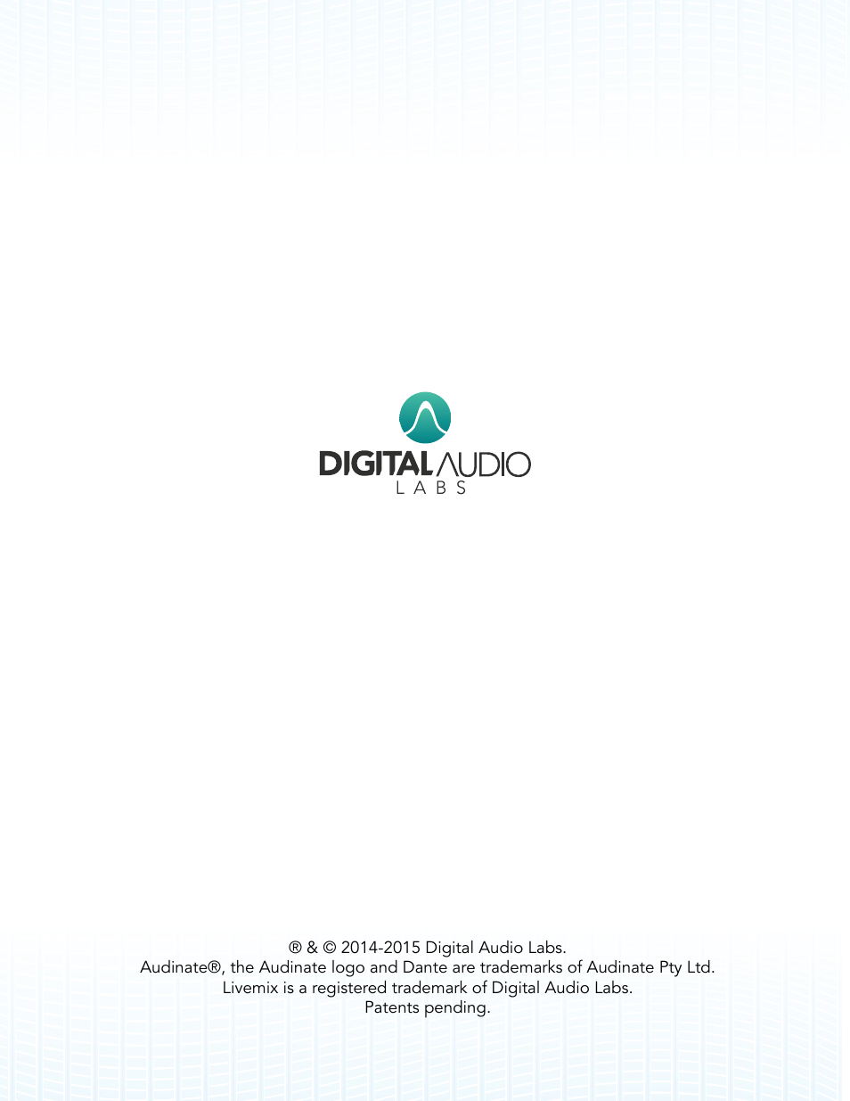 Digital Audio Labs Livemix LM-DANTE-EXP Dante Option Card User Manual | Page 16 / 16
