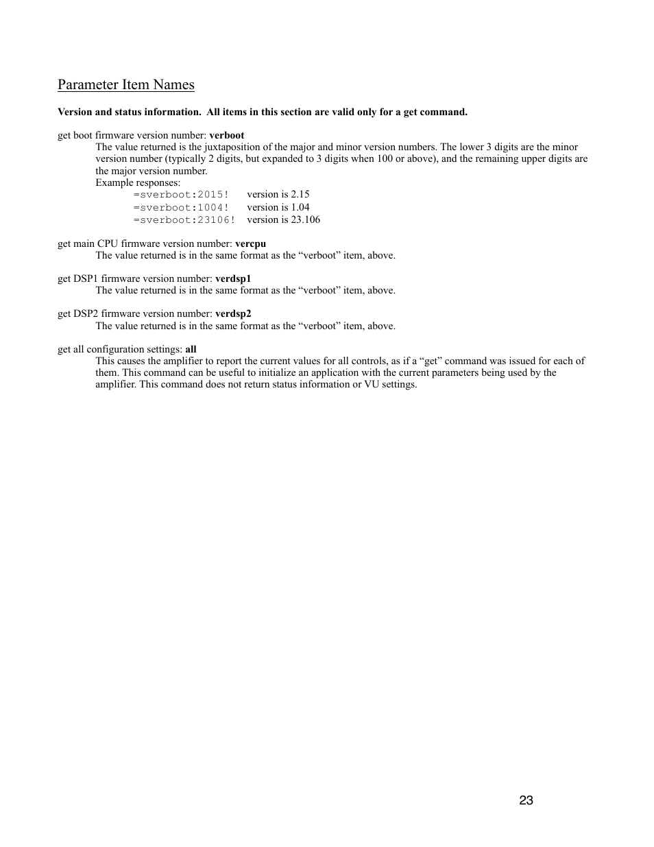 Parameter item names | Digital Audio Labs PowerShape 2.1 User Manual | Page 23 / 38