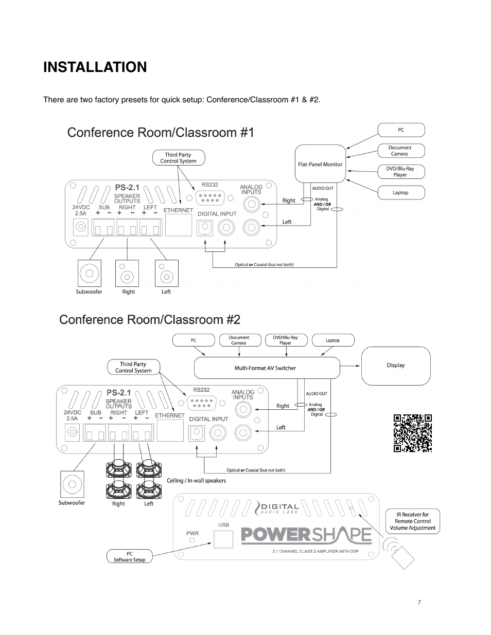 Installation | Digital Audio Labs PowerShape 2.1 User Manual | Page 7 / 38