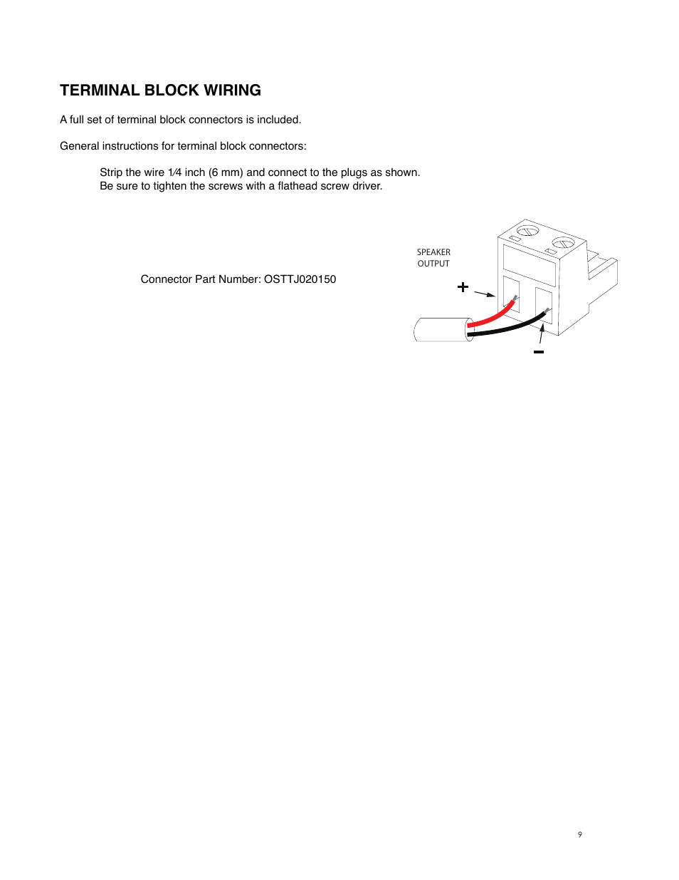 Terminal block wiring | Digital Audio Labs PowerShape 2.1 User Manual | Page 9 / 38