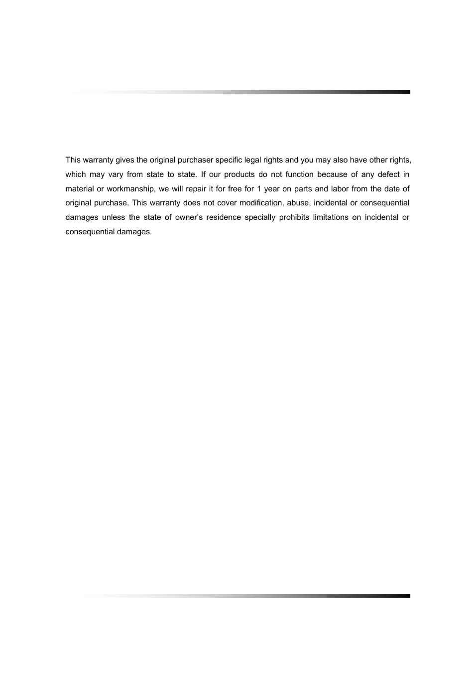 Limited 1year warranty | Clover Electronics LCD2084 User Manual | Page 175 / 176
