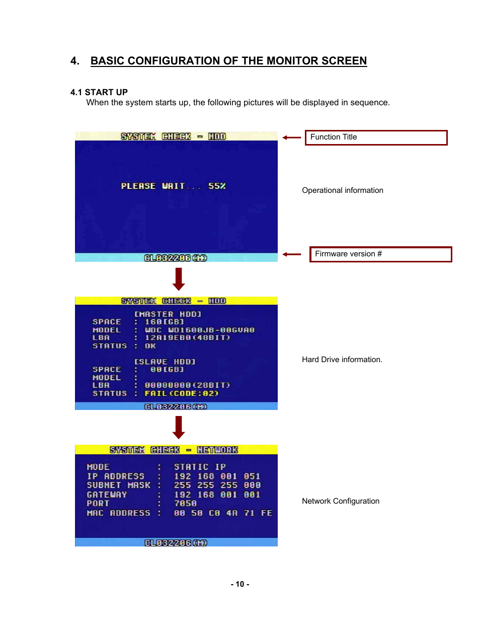 Basic configuration of the monitor screen | Clover Electronics CDR 4170 User Manual | Page 15 / 67