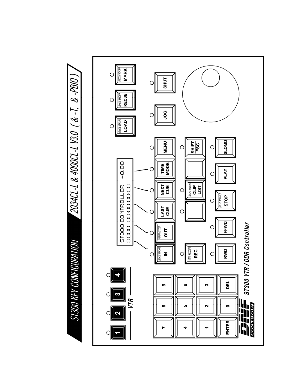 Key layout | DNF Controls 4000CL-L Vs.3.0 User Manual | Page 20 / 21