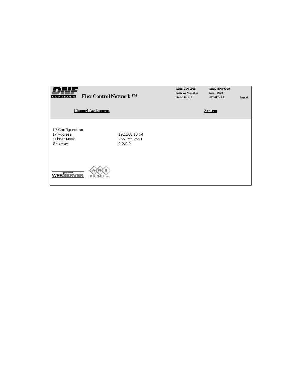 Initial setup | DNF Controls CP20 User Manual | Page 10 / 42