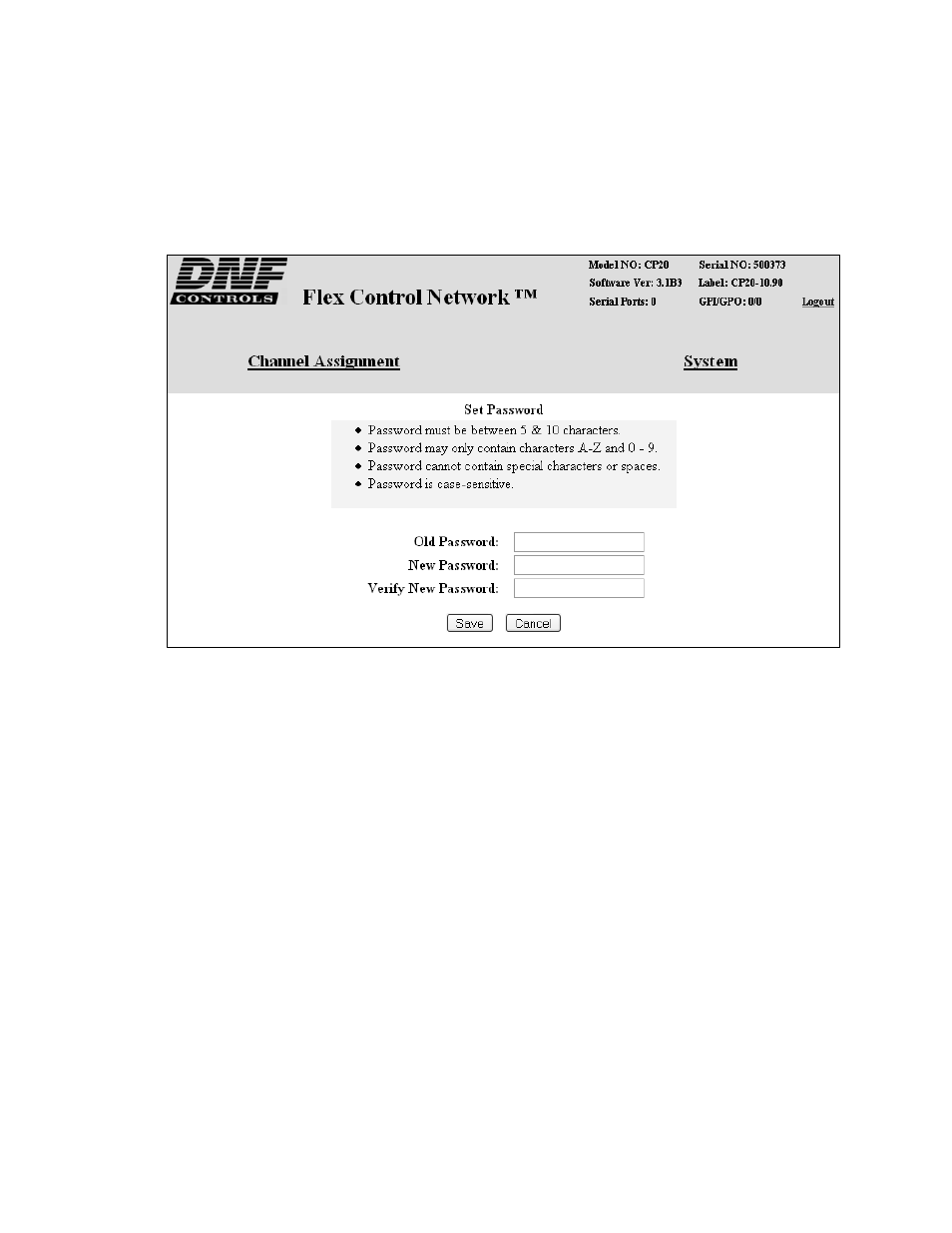 Set password | DNF Controls CP20 User Manual | Page 11 / 42