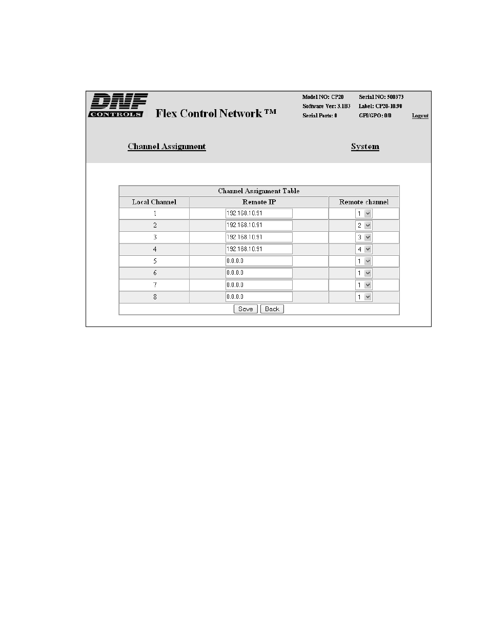 Additional setups | DNF Controls CP20 User Manual | Page 17 / 42