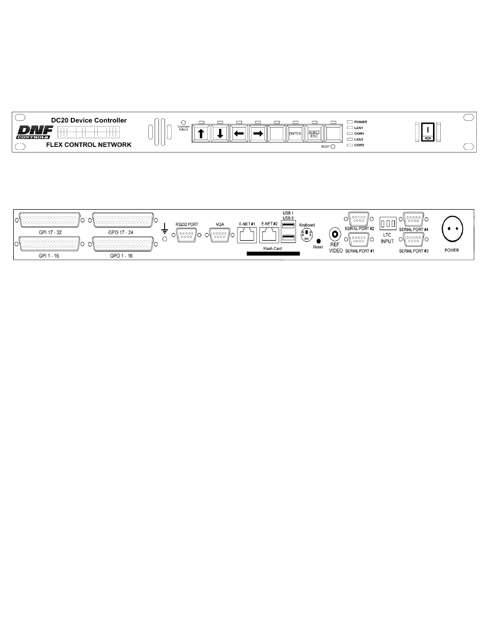 Front & rear views | DNF Controls DC20 User Manual | Page 28 / 29
