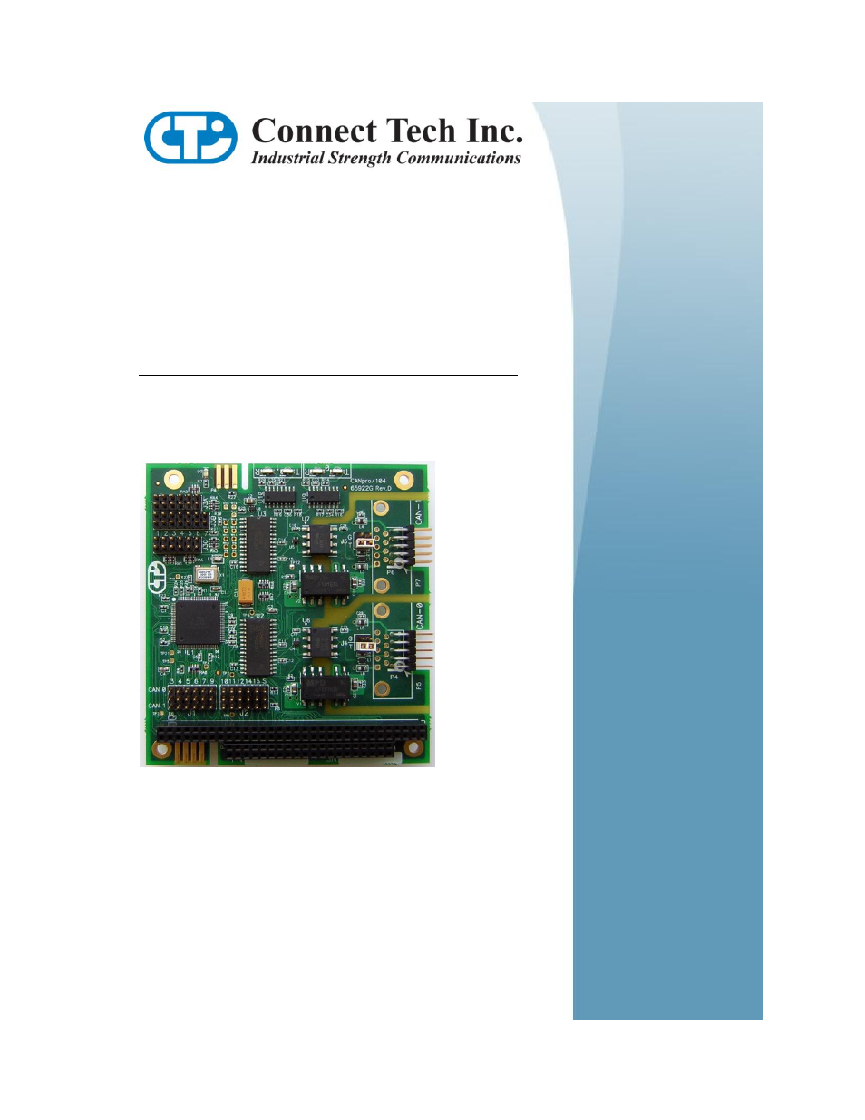 Connect Tech CANPRO CTIM-00043 User Manual | 25 pages